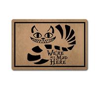 Eureya We 're All Mad Here zerbino interno ed esterno tappeto di gomma per la casa 40 x 60 cm