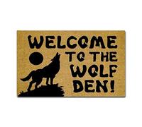 Eureya Zerbino antiscivolo Welcome to The Wolf Den!, zerbino per ingresso e ingresso, 45 x 75 cm