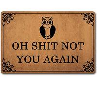 Eureya - Zerbino con Scritta Welcome Mats Oh Shit Not You Again e Oh Shit Not You Again, 60 x 40 cm