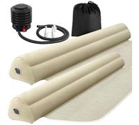 Eurhomewit 2 Pezzi Gonfiabile Sponda Letto Bambini, Superficie Floccata 148cm Portatile Paracolpi Lettino, Barriera Anticaduta per Neonati e Bambini Piccoli, Adatto A Tutti I Le