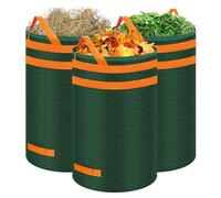 Eurhomewit 3 x 120L Sacchi Giardinaggio Riutilizzabili, Sacchi per rifiuti da giardino con Maniglie Sacco Raccogli per Foglie, Erba, Sterpaglie