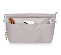 Eurhomewit Borsa organizer tote bag organizer inserto borsa in nylon multi tasca tote organizer (grigio, L)