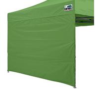Eurmax Instant SunWall - Tenda a baldacchino pop-up da 25,4 x 25,4 cm, con estremità rimovibile con cerniera, solo 1 parete laterale (colore verde campo