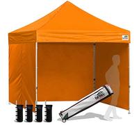 Eurmax Tenda a baldacchino pop-up con 4 pareti laterali rimovibili con cerniera e borsa a rullo, 4 sacchi di sabbia (arancione)