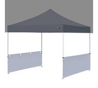 Eurmax USA 2 mezze pareti laterali per tenda a baldacchino pop-up 3,5 x 3,5 m, 25,4 x 3,5 m, 3,5 x 50,8 m, 2 mezze pareti con barre di guida (grigio)