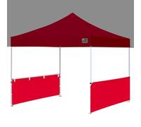 Eurmax USA 2 mezze pareti laterali per tenda a baldacchino pop-up 3,5 x 3,5 m, 3,5 x 38,4 m, 2 mezze pareti con barre di guida (rosso)
