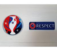 EURO 2016 EURO 16 + RESPECT PATCH BADGE EUROPEI TOPPA UEFA FRANCIA CALCIO
