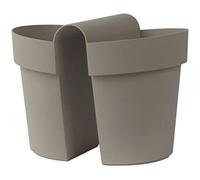 Euro 3 Plast Vaso Be-Up con Riserva Cm25-3032 Tortora, Plastica