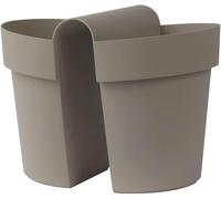 Euro 3 Plast Vaso Be-Up con Riserva Cm25 Tortora, Plastica (3032-G9)