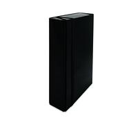 euro-cart IRIS Cartella Porta Progetti con Elastico, Nero, Formato b.25 x h.35 x dorso 5 cm