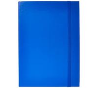 euro-cart IRIS Cartella Portaprogetti con Elastico Piatto, Dorso 5 cm, Blu