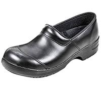 Euro-Dan Loghi di sicurezza, pelle, suola in poliuretano, punta in acciaio, S2+SRC, robusti, colore nero, disponibili nelle taglie 41-46, Nero , 51 EU