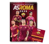 EURO PUBLISHING Calendario da Parete Verticale Roma 2026+ Tris Braccialetti in Silicone - Prodotto Ufficiale - cm 29x42