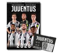 EURO PUBLISHING Calendario Verticale Juventus 2026 cm 29x42 + Carte da Gioco Juventus - Poker - Burraco - Ramino (2 mazzi: 52 carte per mazzo + 2 jolly) - prodotto Ufficiale