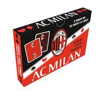 EURO PUBLISHING Carte da Gioco Milan - Poker - Burraco - Ramino (2 mazzi: 52 carte per mazzo + 2 jolly)