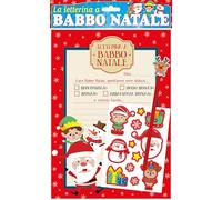EURO PUBLISHING Letterina a Babbo Natale - cm 29,5x21 (include 2 letterine+1 busta lettera +12 stickers +1 matit 1 gomma)
