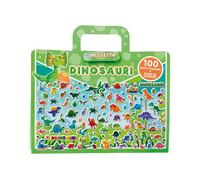 EURO PUBLISHING Valigetta Puffy Stickers Dinosauri - cm 25,5x18,5 (Include 1 Album da Colorare + 100 Puffy Stickers Attacca e Stacca)