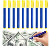 Euro Tester Pen,10 pezzi Penna Controllo per Soldi,Verifica Banconote False Rilevatore,Penna per Soldi Falsi,Pennarello Controllo Banconote,Pennarello Banconote False