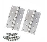 Euro Tische 2 pezzi Cerniere in Acciaio inox per interni ed esterni, Cerniere per legno per porte, Cerniere per ante di finestre e armadi (1 confezione) 125x73x2mm