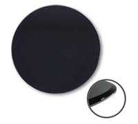 Euro Tische Piano in vetro 70cm per caminetto e tavolo a taglio sfaccettato, piastra di protezione con vetro di sicurezza ESG da 6 mm, base in vetro per caminetto (Nero)
