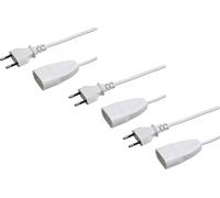 Euro-Verlängerung 3 m, weiß, IP20 | 3er Pack