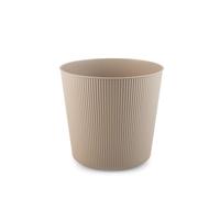 Euro3 Plast Coprivaso con ruote Fyre in plastica colore sabbia cm. 30