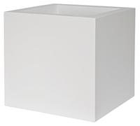 Euro3Plast 2514 C2 Vaso per Fiori e Piante, Bianco, 40x40x40 cm