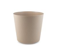 Euro3Plast Coprivaso con ruote Fyre in plastica colore sabbia cm. 35