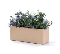 EURO3PLAST Fioriera Rettangolare da Interno Esterno Kebe 100X40 H40 in plastica Riciclata Dune