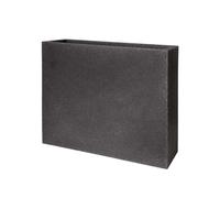 EURO3PLAST Vaso Rettangolare Alto Kube High Slim Cassetta 80X25 H70 Granito