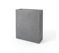 EURO3PLAST Vaso Rettangolare Alto Kube Tower Cassetta 70X30 H90 Cemento