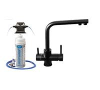 Euroacque kit microfiltrazione per acqua da bere mod. RIVER ARGENTO 3 VIE NERO OPACO
