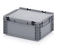 Eurobehälter-Eurobox 40 x 30 x 18,5 cm mit Scharnierdeckel inkl. gratis Zollstock