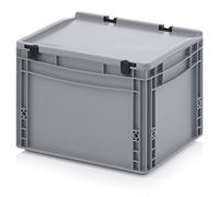 Eurobehälter-Eurobox 40 x 30 x 28,5 cm mit Scharnierdeckel inkl. gratis Zollstock