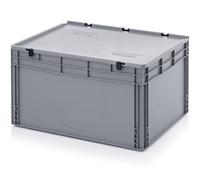 Eurobehälter-Eurobox 80 x 60 x 43,5 cm mit Scharnierdeckel inkl. gratis Zollstock