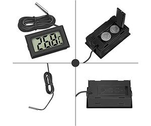 euroblu Termometro Digitale con Sonda Esterna Impermeabile per Frigorifero, Congelatore, Acquario, Auto, Camper,Autobus