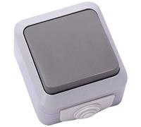 Eurobric2000 1121MAC-S200, P113 tenuta d'acqua per esterni con interruttore a due vie, IP54, MK Series, colore: grigio