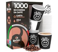 Eurocali 1000 Bicchierini in Carta per caffè 65ml DownupCUP - Bicchieri Ecologici Biodegradabili Monouso Piccoli Asporto Bevande Calde