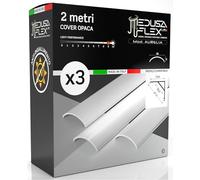 Eurocali Copertura Angolare Profilo alluminio per Strisce LED MEDUSAFLEX mod. Aurelia 2 Metri - Opaca - Made in Italy in Policarbonato stabilizzato UV certificata UL94HB - Pacco da 3
