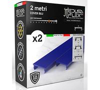 Eurocali Copertura Profilo alluminio per Strisce LED MEDUSAFLEX mod. Andromeda 2 Metri - Blu - Made in Italy in Policarbonato stabilizzato UV certificata UL94HB - Garanzia 10 anni - Pacco da 2 (4m)