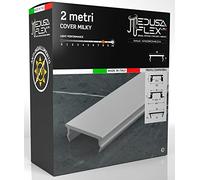 Eurocali Cover per Profilo alluminio per Strisce LED MEDUSAFLEX mod.Andromeda 2m Milky - Made in Italy in Policarbonato stabilizzato UV e certificata UL94HB