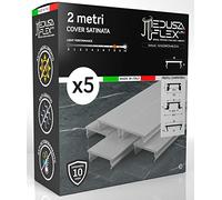 Eurocali Cover per Profilo alluminio per Strisce LED MEDUSAFLEX mod.Andromeda 2m - Satinata - Made in Italy in Policarbonato stabilizzato UV e certificata UL94HB - Garanzia 10 anni - Pacco da 5 (10m)