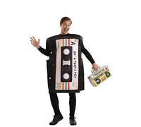 EUROCARNAVALES Costume da audiocassetta per adulto - Nero - Taglia Unica