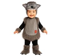 EUROCARNAVALES Costume da lupo feroce di peluche per bambini (dai 3 ai 4 anni)