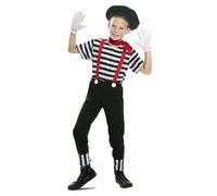 EUROCARNAVALES Costume da mimo per bambino - Nero - 3-4 anni (92-104 cm)
