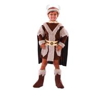EUROCARNAVALES Costume da vichingo marrone per bambino - Marrone - 7-9 anni (122-138 cm)