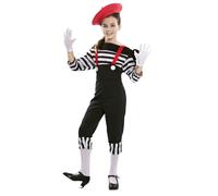 EUROCARNAVALES Costume mimo con pantalone per bambina - Nero - 3-4 anni (92-104 cm)