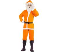 EUROCARNAVALES S.A. Costume da Babbo Natale arancione per uomo, taglia M/L