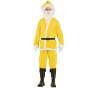 EUROCARNAVALES S.A. Costume da Babbo Natale giallo da uomo, taglia M/L