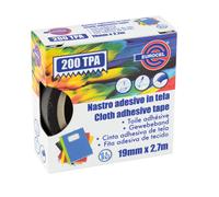 EUROCEL - 016714194 - Nastro adesivo telato TPA 200 - 1,9 cm x 2,7 m - nero - Eurocel - 87018 - Conf. da 1 Pz. - 016714194